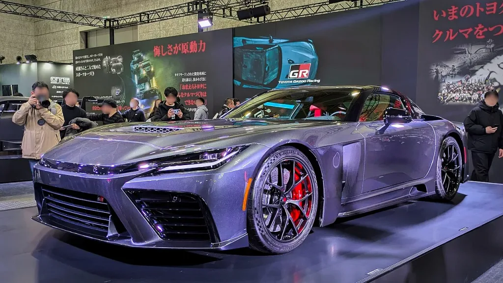 Toyota GR GT prototipi, Osaka Auto Messe 2026. Üretim otomobilinin son donanımı olarak sunulmaz.